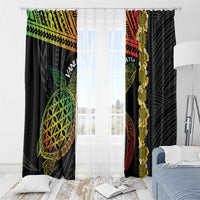 Vanuatu Sand Drawing Turtle Window Curtain Happy Independence Day