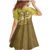 Gold Polynesia Family Matching Mermaid Dress and Hawaiian Shirt Tribal Pattern Tropical Frangipani LT14 - Polynesian Pride