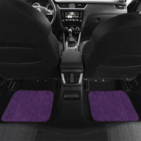 Purple Polynesia Car Mats Tribal Pattern Tropical Frangipani