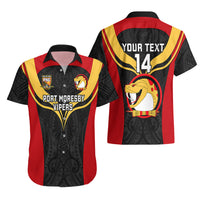 Custom Papua New Guinea Rugby Hawaiian Shirt Port Moresby Vipers PNG Polynesian Pattern LT14 - Polynesian Pride