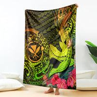 Hawaii Blanket Kanaka Map With Polynesian Shark Tattoo Reggae Unique LT14 Reggae - Polynesian Pride