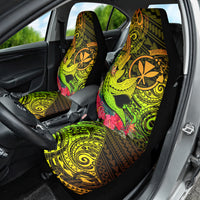 Hawaii Car Seat Cover Kanaka Map With Polynesian Shark Tattoo Reggae Unique LT14 - Polynesian Pride