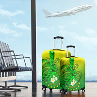 Kia Orana Cook Islands Luggage Cover Kuki Airani Tattoo Pattern With Sea Turtle LT14 - Polynesian Pride
