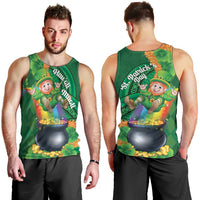 St Patrick's Day Hawaii Men Tank Top Hauoli Maoli Funny Shaka Leprechaun