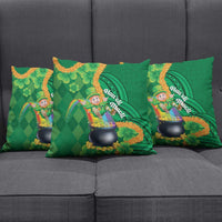 St Patrick's Day Hawaii Pillow Cover Hauoli Maoli Funny Shaka Leprechaun LT14 - Polynesian Pride