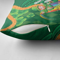 St Patrick's Day Hawaii Pillow Cover Hauoli Maoli Funny Shaka Leprechaun LT14 - Polynesian Pride