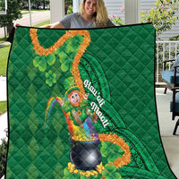 St Patrick's Day Hawaii Quilt Hauoli Maoli Funny Shaka Leprechaun