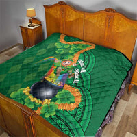 St Patrick's Day Hawaii Quilt Hauoli Maoli Funny Shaka Leprechaun
