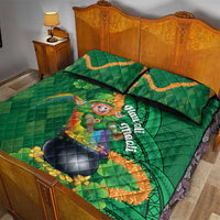 St Patrick's Day Hawaii Quilt Bed Set Hauoli Maoli Funny Shaka Leprechaun LT14 - Polynesian Pride