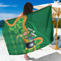 St Patrick's Day Hawaii Sarong Hauoli Maoli Funny Shaka Leprechaun