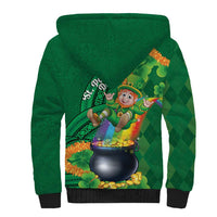 St Patrick's Day Hawaii Sherpa Hoodie Hauoli Maoli Funny Shaka Leprechaun LT14 - Polynesian Pride