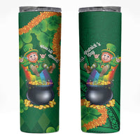 St Patrick's Day Hawaii Skinny Tumbler Hauoli Maoli Funny Shaka Leprechaun