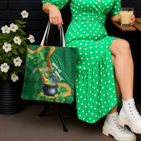 St Patrick's Day Hawaii Tote Bag Hauoli Maoli Funny Shaka Leprechaun