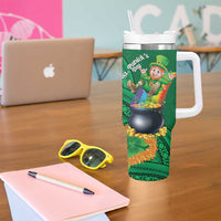 St Patrick's Day Hawaii Tumbler With Handle Hauoli Maoli Funny Shaka Leprechaun