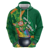 St Patrick's Day Hawaii Zip Hoodie Hauoli Maoli Funny Shaka Leprechaun LT14 - Polynesian Pride