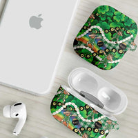 St Patrick's Day Palaka Hawaii AirPods Case Kukui Nut Pikake Lei Shamrock Dabbing Leprechaun