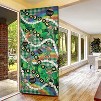 St Patrick's Day Palaka Hawaii Door Cover Kukui Nut Pikake Lei Shamrock Dabbing Leprechaun LT14 - Polynesian Pride