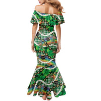 St Patrick's Day Palaka Hawaii Mermaid Dress Kukui Nut Pikake Lei Shamrock Dabbing Leprechaun