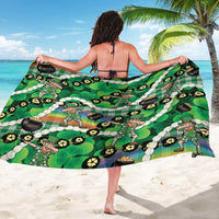 St Patrick's Day Palaka Hawaii Sarong Kukui Nut Pikake Lei Shamrock Dabbing Leprechaun LT14 - Polynesian Pride