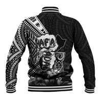 Hafa Adai Guam Discovery Day Baseball Jacket Chamorro Latte Stone Hand Black Version