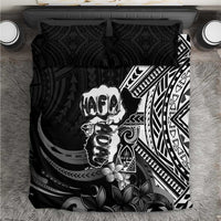 Hafa Adai Guam Discovery Day Bedding Set Chamorro Latte Stone Hand Black Version LT14 Black - Polynesian Pride