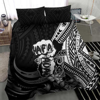 Hafa Adai Guam Discovery Day Bedding Set Chamorro Latte Stone Hand Black Version LT14 - Polynesian Pride