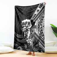 Hafa Adai Guam Discovery Day Blanket Chamorro Latte Stone Hand Black Version