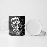 Hafa Adai Guam Discovery Day Ceramic Mug Chamorro Latte Stone Hand Black Version