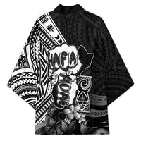 Hafa Adai Guam Discovery Day Kimono Chamorro Latte Stone Hand Black Version