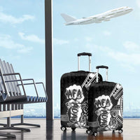 Hafa Adai Guam Discovery Day Luggage Cover Chamorro Latte Stone Hand Black Version