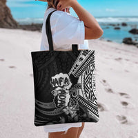 Hafa Adai Guam Discovery Day Tote Bag Chamorro Latte Stone Hand Black Version