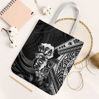 Hafa Adai Guam Discovery Day Tote Bag Chamorro Latte Stone Hand Black Version