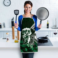 Hafa Adai Guam Discovery Day Apron Chamorro Latte Stone Hand Green Version
