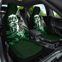 Hafa Adai Guam Discovery Day Car Seat Cover Chamorro Latte Stone Hand Green Version LT14 One Size Green - Polynesian Pride