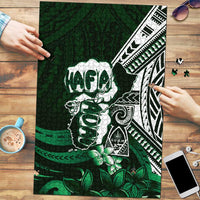 Hafa Adai Guam Discovery Day Puzzle Chamorro Latte Stone Hand Green Version
