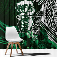 Hafa Adai Guam Discovery Day Window Curtain Chamorro Latte Stone Hand Green Version LT14 - Polynesian Pride