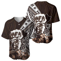 Hafa Adai Guam Discovery Day Baseball Jersey Chamorro Latte Stone Hand Brown Version
