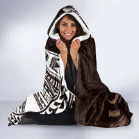 Hafa Adai Guam Discovery Day Hooded Blanket Chamorro Latte Stone Hand Brown Version
