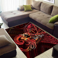 Personalised Polynesia Zodiac Aries Area Rug Galaxy Polynesian Pattern Chest Tattoo Style LT14 - Polynesian Pride