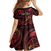 Personalised Polynesia Zodiac Aries Family Matching Off The Shoulder Long Sleeve Dress and Hawaiian Shirt Galaxy Polynesian Pattern Chest Tattoo Style
