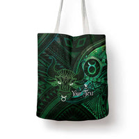 Personalised Polynesia Zodiac Taurus Tote Bag Galaxy Polynesian Pattern Chest Tattoo Style