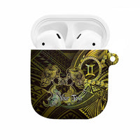 Personalised Polynesia Zodiac Gemini AirPods Case Galaxy Polynesian Pattern Chest Tattoo Style