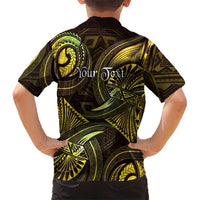 Personalised Polynesia Zodiac Gemini Family Matching Off Shoulder Short Dress and Hawaiian Shirt Galaxy Polynesian Pattern Chest Tattoo Style LT14 - Polynesian Pride
