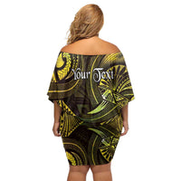 Personalised Polynesia Zodiac Gemini Off Shoulder Short Dress Galaxy Polynesian Pattern Chest Tattoo Style