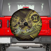 Personalised Polynesia Zodiac Gemini Spare Tire Cover Galaxy Polynesian Pattern Chest Tattoo Style
