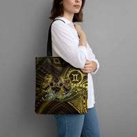 Personalised Polynesia Zodiac Gemini Tote Bag Galaxy Polynesian Pattern Chest Tattoo Style