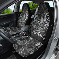 Personalised Polynesia Zodiac Cancer Car Seat Cover Galaxy Polynesian Pattern Chest Tattoo Style