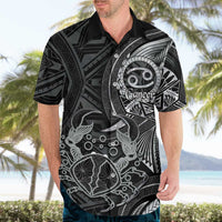 Personalised Polynesia Zodiac Cancer Hawaiian Shirt Galaxy Polynesian Pattern Chest Tattoo Style LT14 - Polynesian Pride