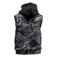Personalised Polynesia Zodiac Cancer Sleeveless Zip Hoodie Galaxy Polynesian Pattern Chest Tattoo Style LT14 - Polynesian Pride