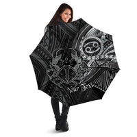 Personalised Polynesia Zodiac Cancer Umbrella Galaxy Polynesian Pattern Chest Tattoo Style